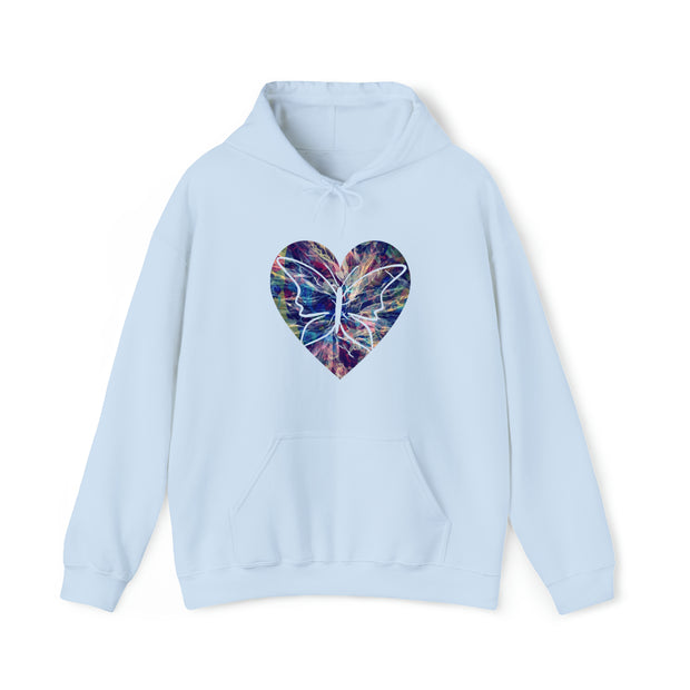 Heart Butterfly Unisex Heavy Blend™ Hooded Sweatshirt