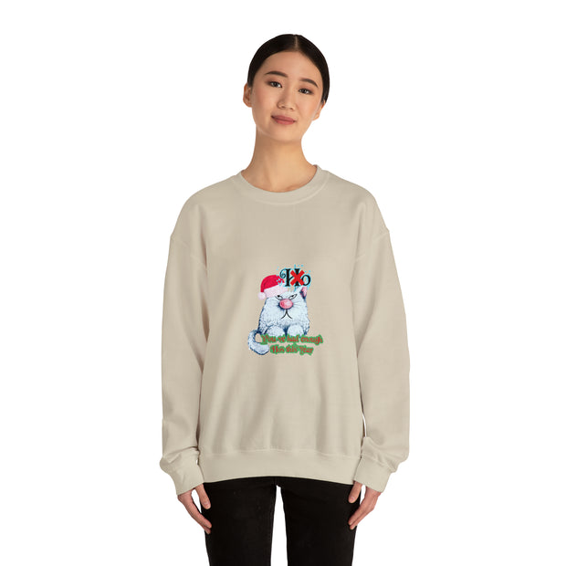 Christmas cat Unisex Heavy Blend™ Crewneck Sweatshirt