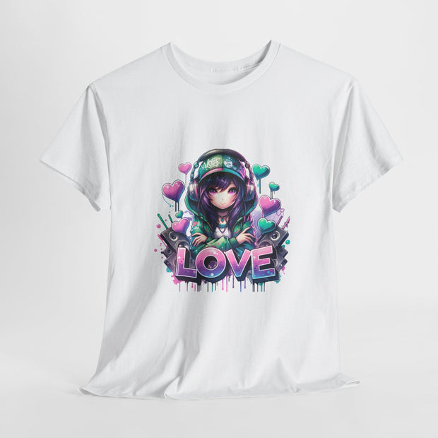 Graffiti Anime Girls Unisex Heavy Cotton Tee