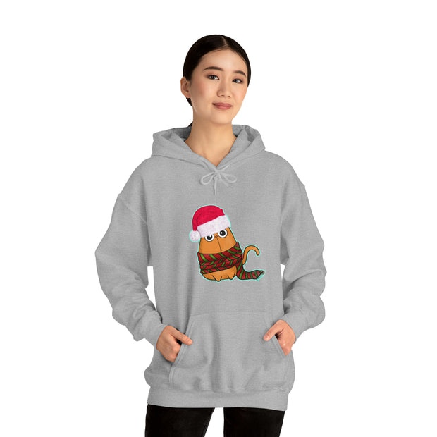 Christmas cat Unisex Heavy Blend™ Hooded Sweatshirt