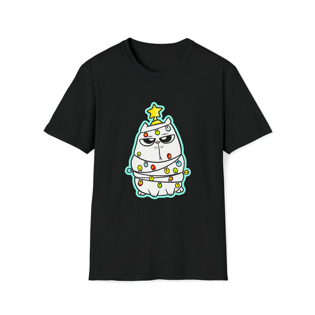 Christmas cat Unisex Softstyle T-Shirt