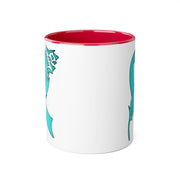 Ovarian Cancer Ribbon Accent Mugs, 11oz