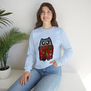 Christmas cat Unisex Heavy Blend™ Crewneck Sweatshirt