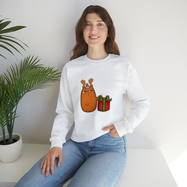 Christmas cat Unisex Heavy Blend™ Crewneck Sweatshirt