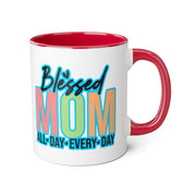 Blessed Mom Accent Mugs, 11oz