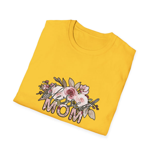 Mom Flowers Unisex Softstyle T-Shirt