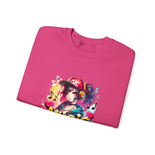 Graffiti Anime Girls Unisex Heavy Blend™ Crewneck Sweatshirt