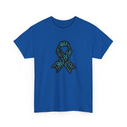 Ovarian Cancer Ribbon Unisex Heavy Cotton Tee