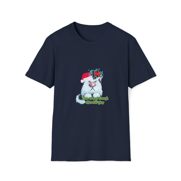 Christmas cat Unisex Softstyle T-Shirt