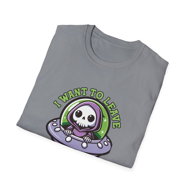I Want to Leave Now Unisex Softstyle T-Shirt