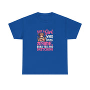 Anime, Boba, Sketching Unisex Heavy Cotton Tee