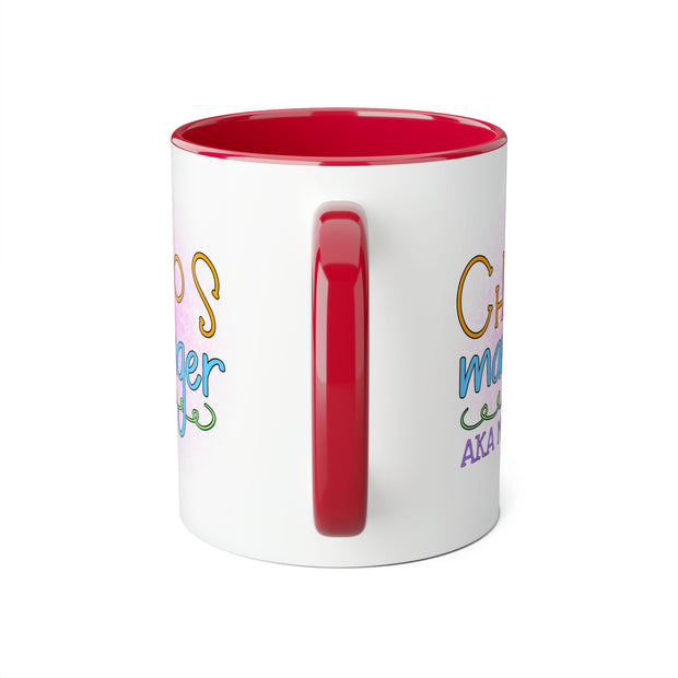 Chaos Manager Accent Mugs, 11oz