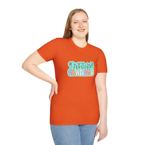 Grandma Flowers Unisex Softstyle T-Shirt