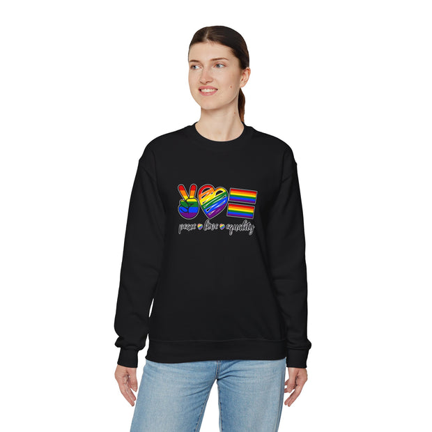 Peace Love Equality Unisex Heavy Blend™ Crewneck Sweatshirt
