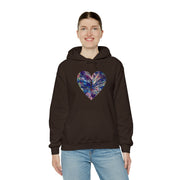 Heart Butterfly Unisex Heavy Blend™ Hooded Sweatshirt