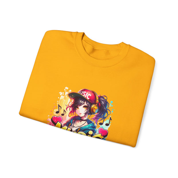 Graffiti Anime Girls Unisex Heavy Blend™ Crewneck Sweatshirt