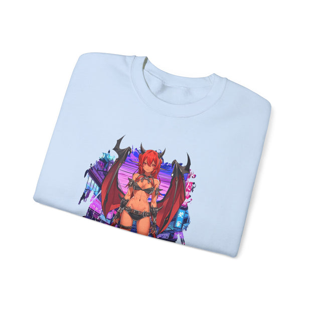 Anime Female Demon Unisex Heavy Blend™ Crewneck Sweatshirt