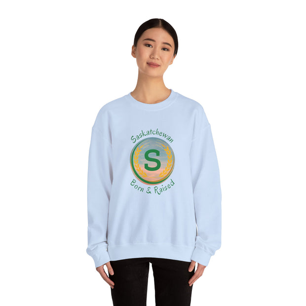 Saskatchewan Born & Raised Unisex Heavy Blend™ Crewneck Sweatshirt