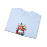 Tea Cup Flowers & Birds Unisex Heavy Blend™ Crewneck Sweatshirt