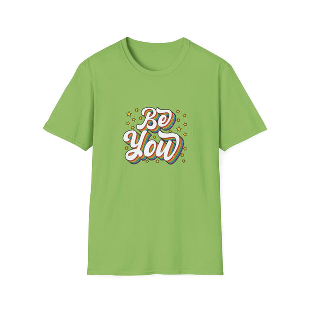 Retro Be You Pride Unisex Softstyle T-Shirt