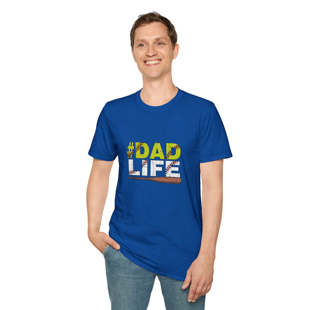 Baseball Dad Life Unisex Softstyle T-Shirt