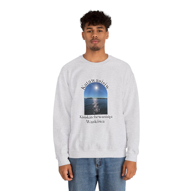 Cree Saskatchewan Skies Unisex Heavy Blend™ Crewneck Sweatshirt