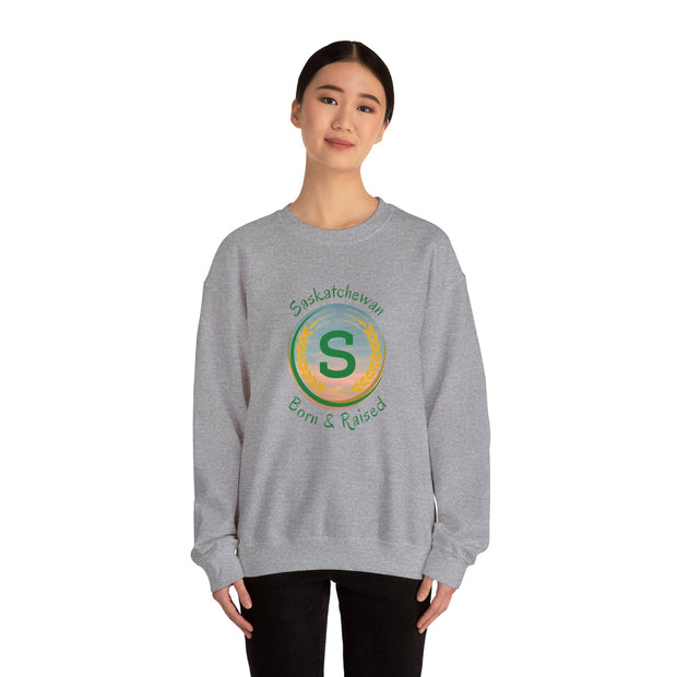 Saskatchewan Born & Raised Unisex Heavy Blend™ Crewneck Sweatshirt