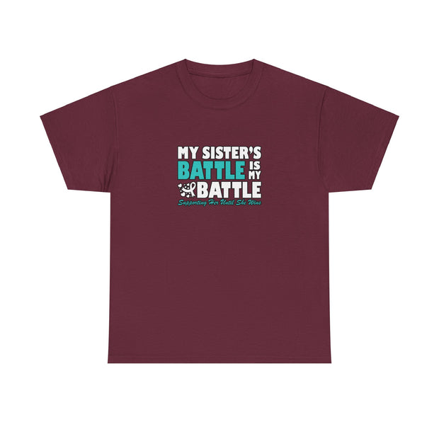 Sister Ovarian Cancer Unisex Heavy Cotton Tee