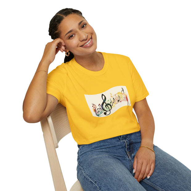 Musical Notes Unisex Softstyle T-Shirt