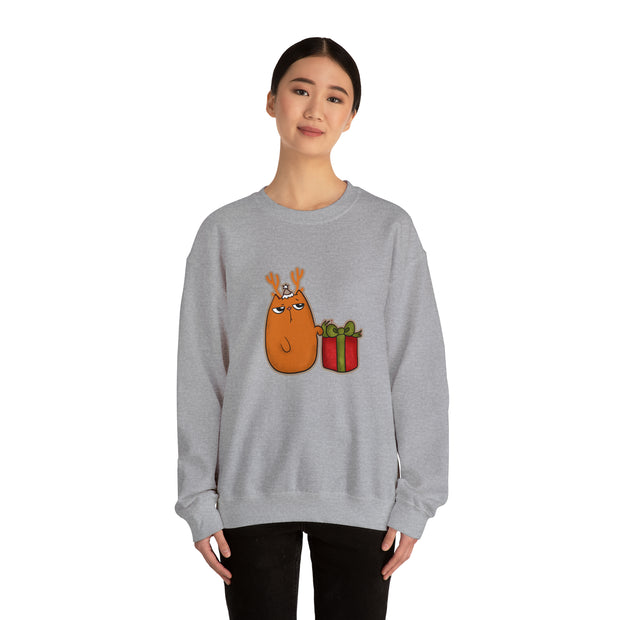 Christmas cat Unisex Heavy Blend™ Crewneck Sweatshirt