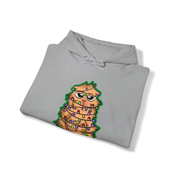 Christmas cat Unisex Heavy Blend™ Hooded Sweatshirt