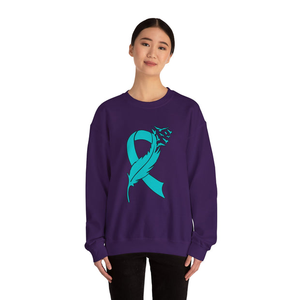 Teal Ribbon Unisex Heavy Blend™ Crewneck Sweatshirt