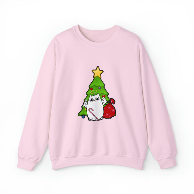Christmas cat Unisex Heavy Blend™ Crewneck Sweatshirt