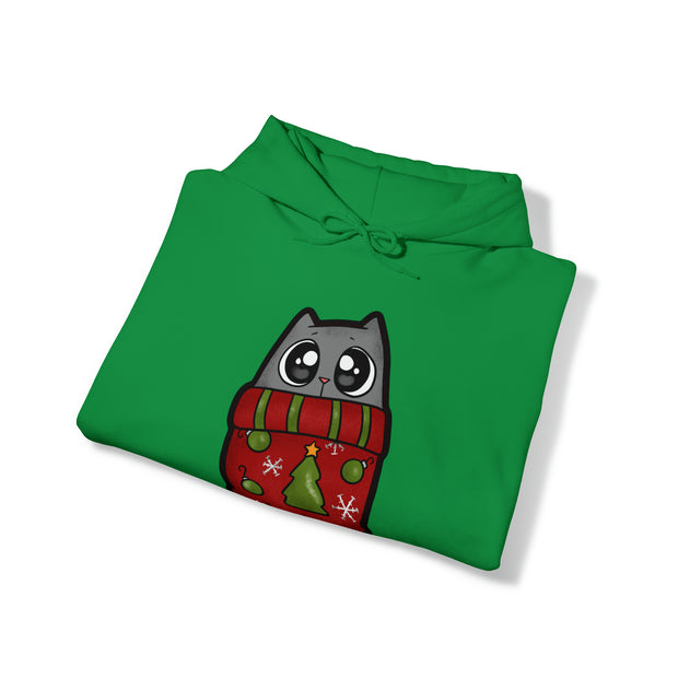 Christmas Cat Unisex Heavy Blend™ Hooded Sweatshirt