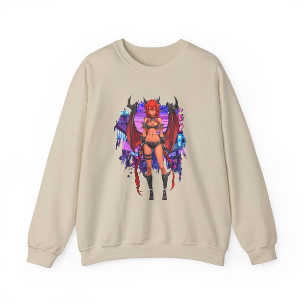 Anime Female Demon Unisex Heavy Blend™ Crewneck Sweatshirt
