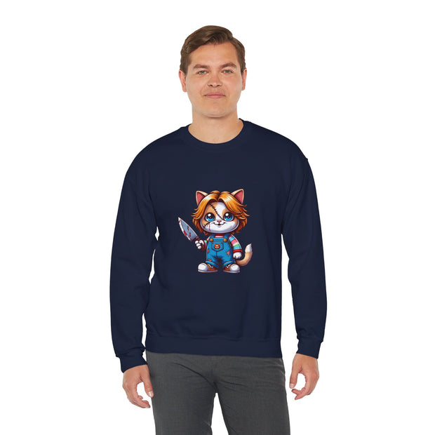 Horror Movie Cats Unisex Heavy Blend™ Crewneck Sweatshirt