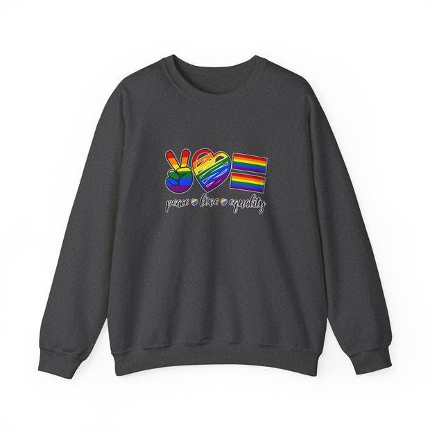 Peace Love Equality Unisex Heavy Blend™ Crewneck Sweatshirt