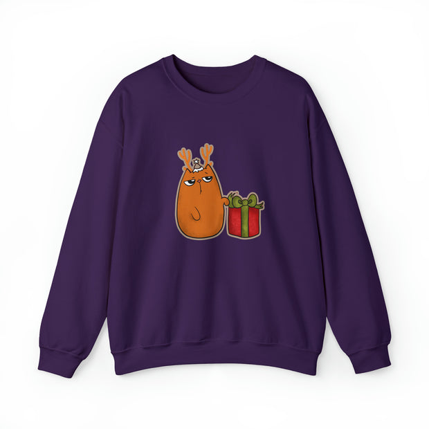 Christmas cat Unisex Heavy Blend™ Crewneck Sweatshirt