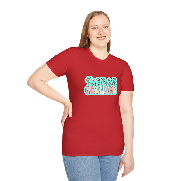 Grandma Flowers Unisex Softstyle T-Shirt