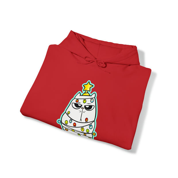 Christmas Cat Unisex Heavy Blend™ Hooded Sweatshirt