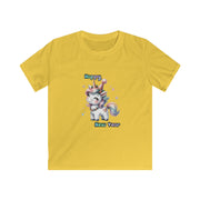 New Year Unicorn Kids Softstyle Tee