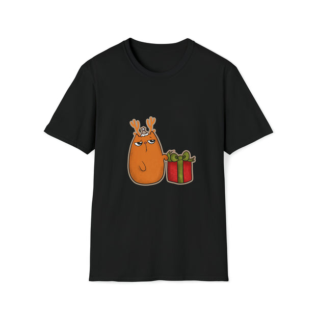 Christmas cat Unisex Softstyle T-Shirt