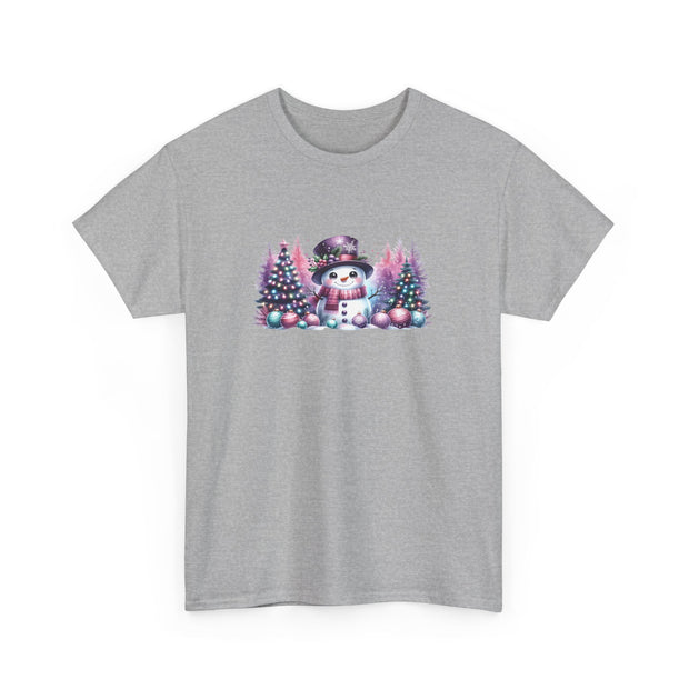 Pastel Snowman Unisex Heavy Cotton Tee