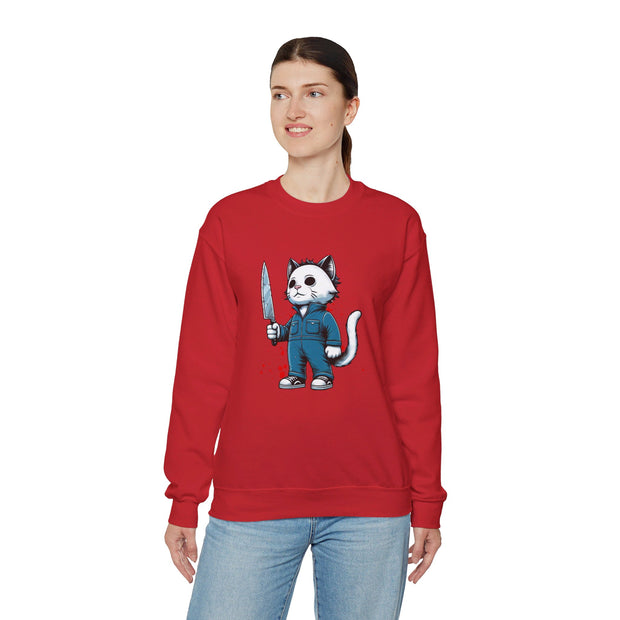 Horror Movie Cats Unisex Heavy Blend™ Crewneck Sweatshirt