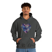 Heart Butterfly Unisex Heavy Blend™ Hooded Sweatshirt