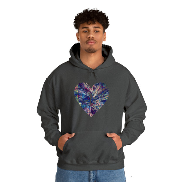 Heart Butterfly Unisex Heavy Blend™ Hooded Sweatshirt