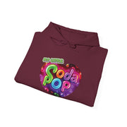 Soda Pop Heart Hoodie - Retro Unisex Sweatshirt for Fun Gatherings, Cozy Nights, Music Festivals, Unique Gifts & Casual Wear