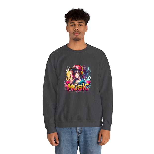 Graffiti Anime Girls Unisex Heavy Blend™ Crewneck Sweatshirt