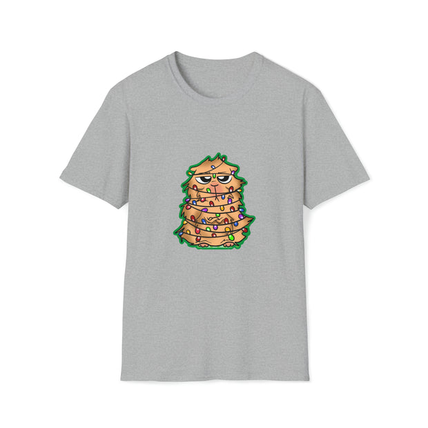 Christmas cat Unisex Softstyle T-Shirt