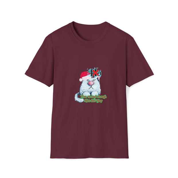Christmas cat Unisex Softstyle T-Shirt